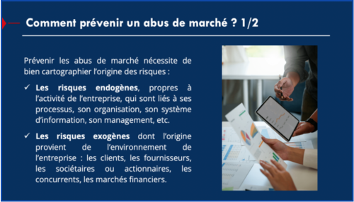 Formation Abus de marché